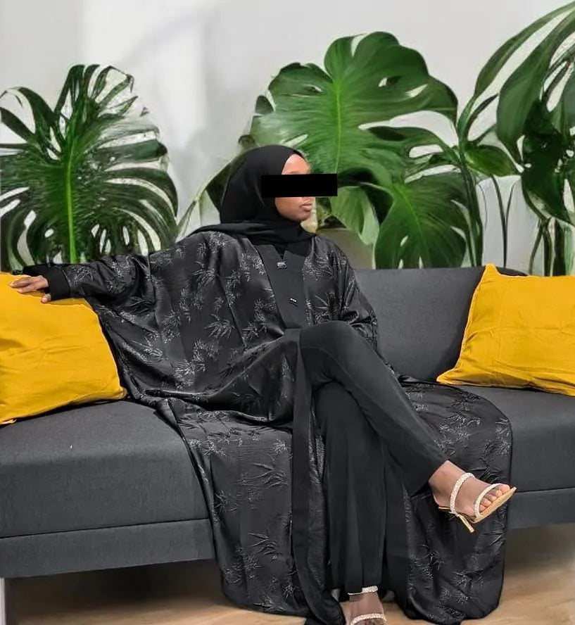 Abaya Farasha — Noir — Dar Nūr