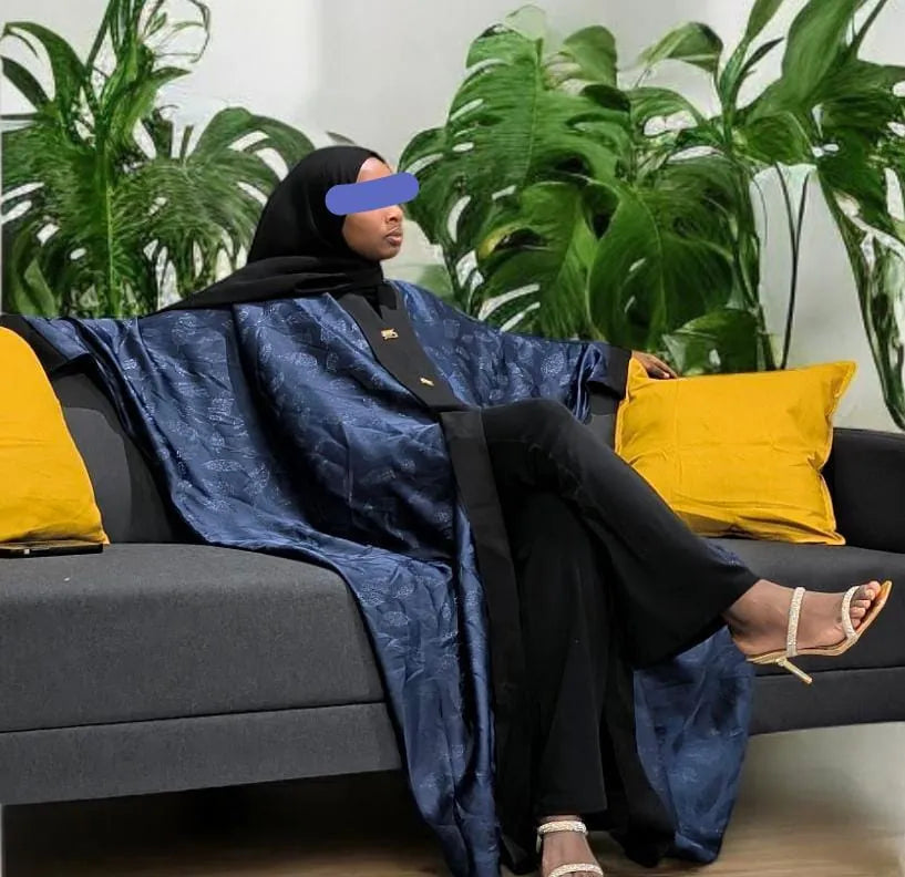Abaya Farasha — Bleu — Dar Nūr