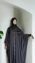 Abaya Roumeyssa — Gris souris — Dar Nūr
