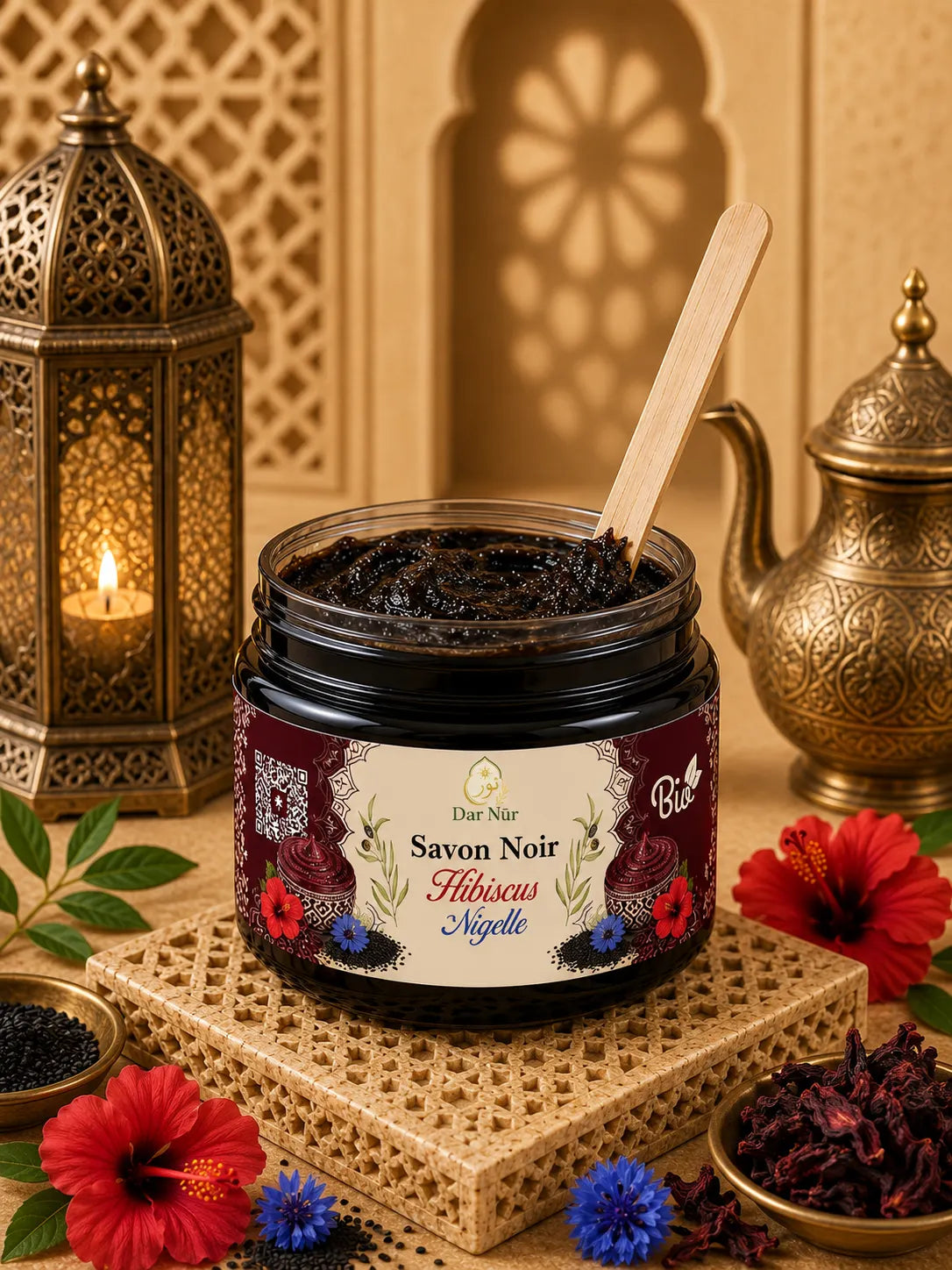 Savon Noir Hibiscus Nigelle — Dar Nūr
