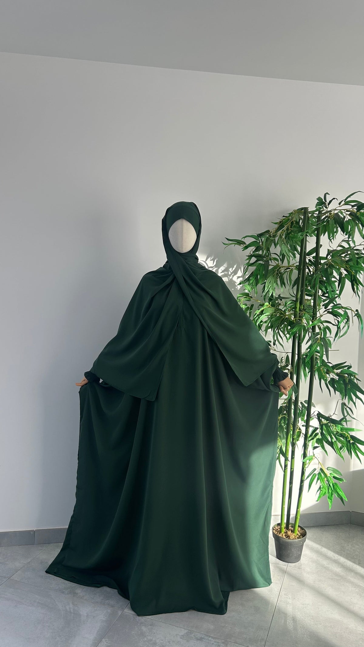 Ensemble Nissah Mastoura Vert Sapin — Dar Nūr